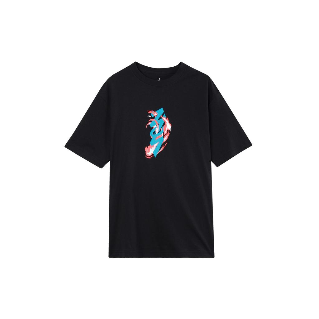 Jordan T Shirts Men's Black Crew Neck Moderate Straight Fit FN5349-010