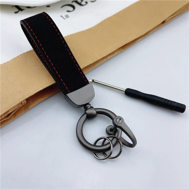 

For Volvo XC60 XC90 XC40 V60 S60 S90 S40 XC70 Logo Car Suede Keychain Metal Keyring Key Ring Holder Sport Styling Accessories For XC90 Logo