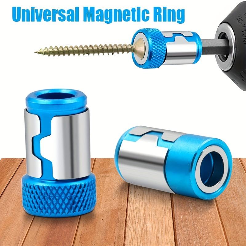 3 Stück Legierung Magnetischer Schraubendreher Bit Halter Set, Kratzfest, Starker Magnetismus Ring für Elektrische Schraubköpfe