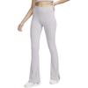 Nike Chill Knit High-Waisted Split Flared Casual Pants Women Bottoms Grey Purple FQ2114-019