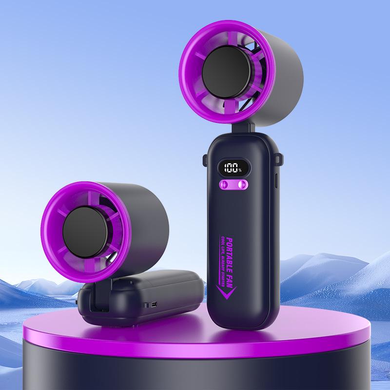 Portable Mini Handheld Fan: Silent, High-Wind Air Conditioner with Semiconductor Cooling