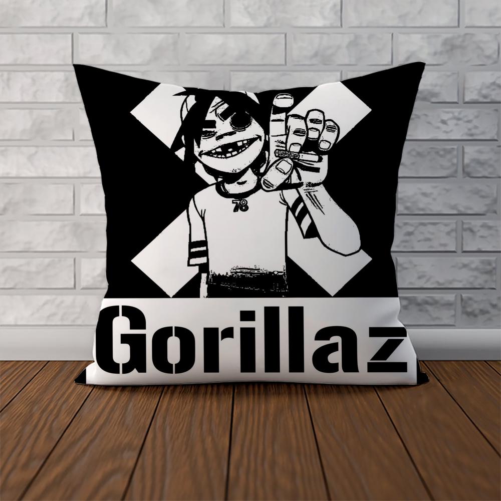 GGorillaz Music Pillow Case For Car Sofa Decorative Home Doublesided Print Plush Square Throw Pillow Cushion Cover