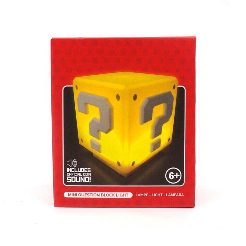 Super Mario Fragezeichen Block LED Nachtlicht mit wiederaufladbarer USB-Soundlampe