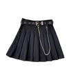 QYY Mini Pleated Stylish Includes Innerwear Skirt, Women's Skirt, Flared, High-Waisted Skirt, A-Line, High-Waisted, Belted, Bottoms, Leg-Slimming,