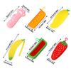 Simulated Fruit Pencil Case Silicone Stationery Pouch Portable Pen Bag  School Office