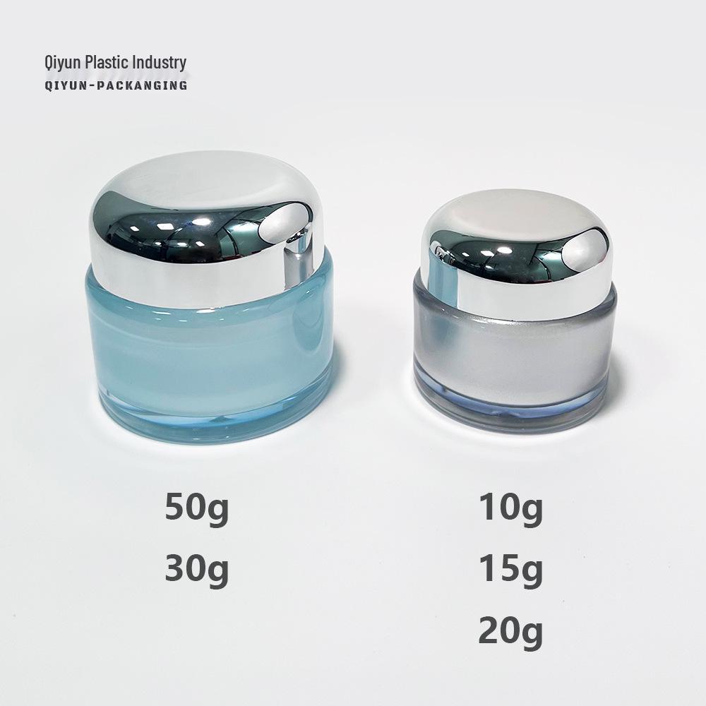 50g Round Lid Cream Bottle & 10g Cylindrical Bottle - Empty Acrylic Travel Bottles for Face Cream, Luxury Masks & Nail Polish.
