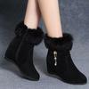 New Short Plush Snow Boots Winter Plush Short Boots Inner Height Increase Warm Plush Cotton Shoes