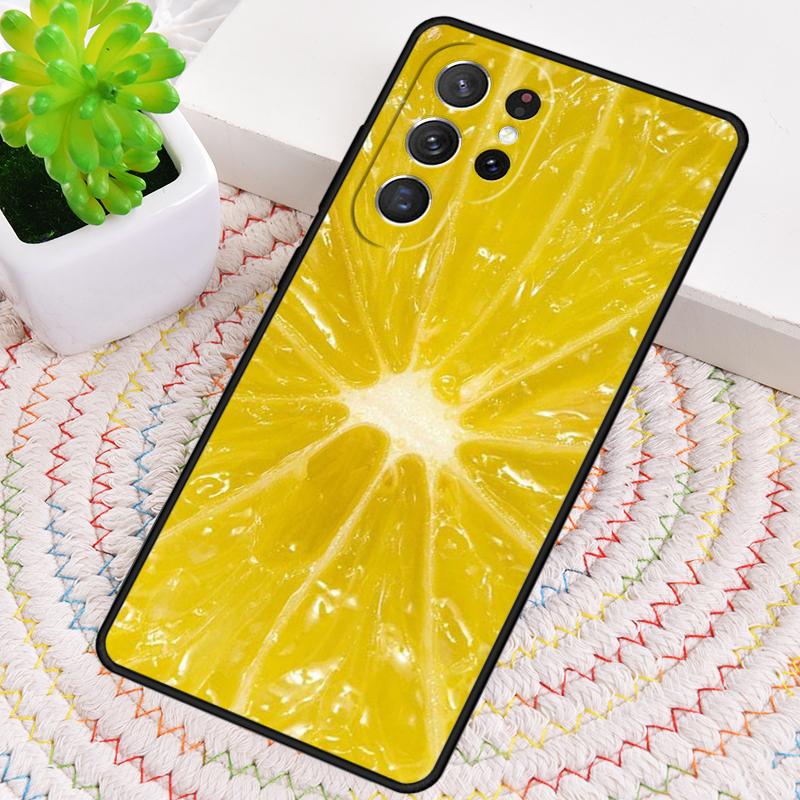 Lemons Yellow Fruit Pattern Silicone Phone Case For Samsung Galaxy note 10 pro S26 S25 S24 S23 S22 S21 Plus S25Ultra Capa Cover