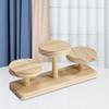Round Wooden Display Risers Decorative Display Stand Rack Desktop Solid Wood for Watch Cupcakes Glasses Figurines Home Decor