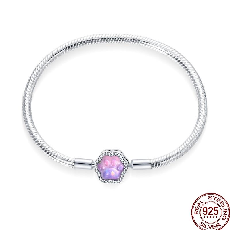 925 Sterling Silver 17-20CM Original Bracelets Heart Moon Sun Clasp Bead Charm Bracelet Fit DIY Charms Beads for Women Jewelrys