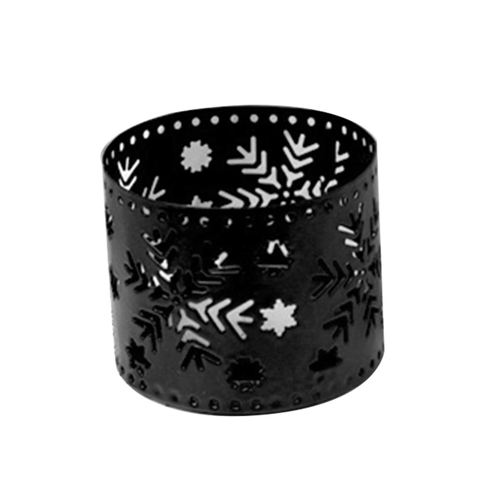 Christmas Iron Hollow Deer Tree Snowflake Candle Holder Candle Stick Home Decor