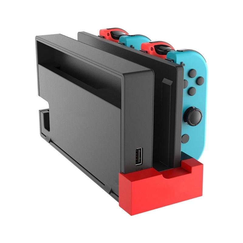 Multiple Angles Gamepad Charger Stand with Overheating Protections Compact Charging Stations Easy Carrying for Switches