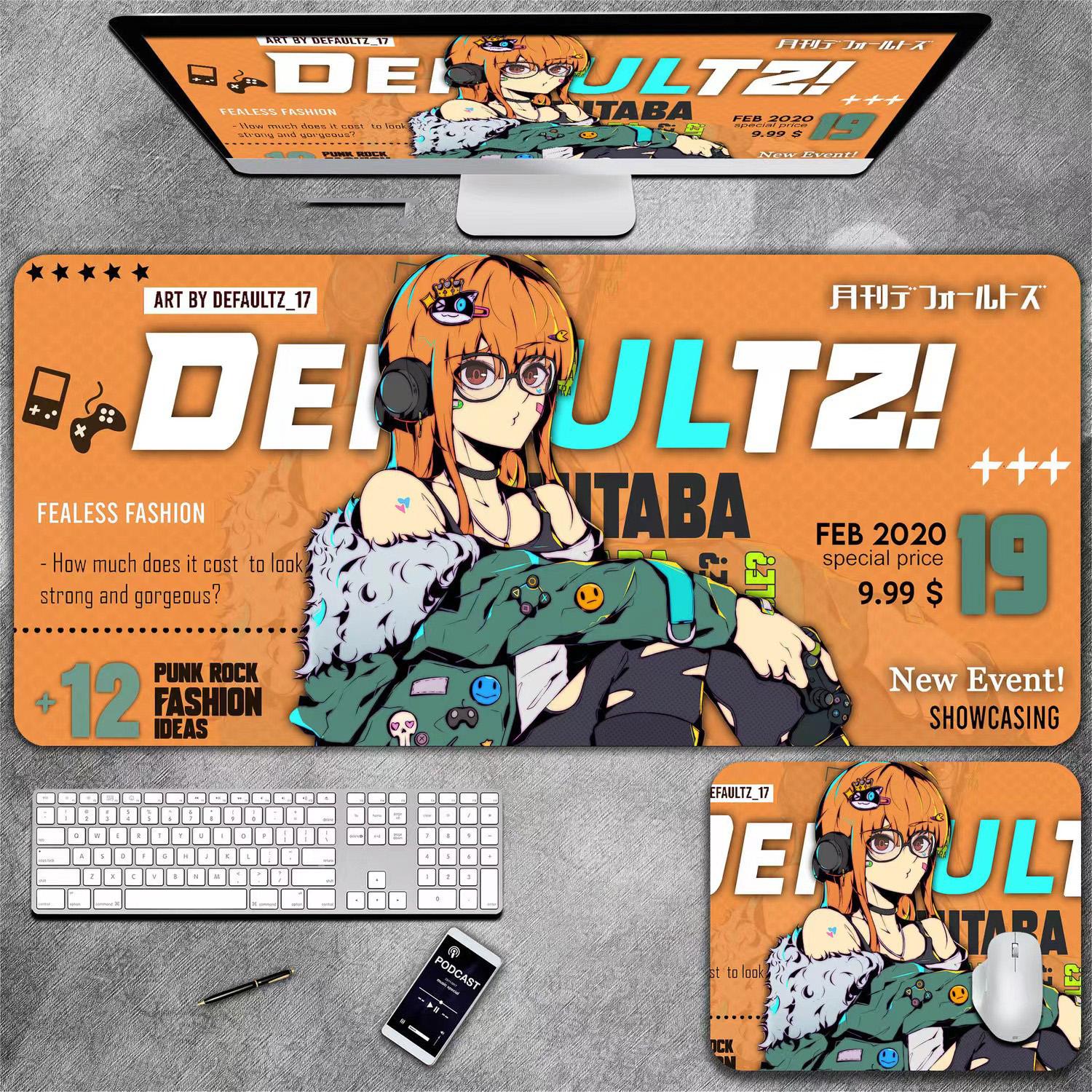 

Коврик для клавиатуры и мыши в стиле аниме для девочек, подходящий для киберспорта, офиса и настольного использования.