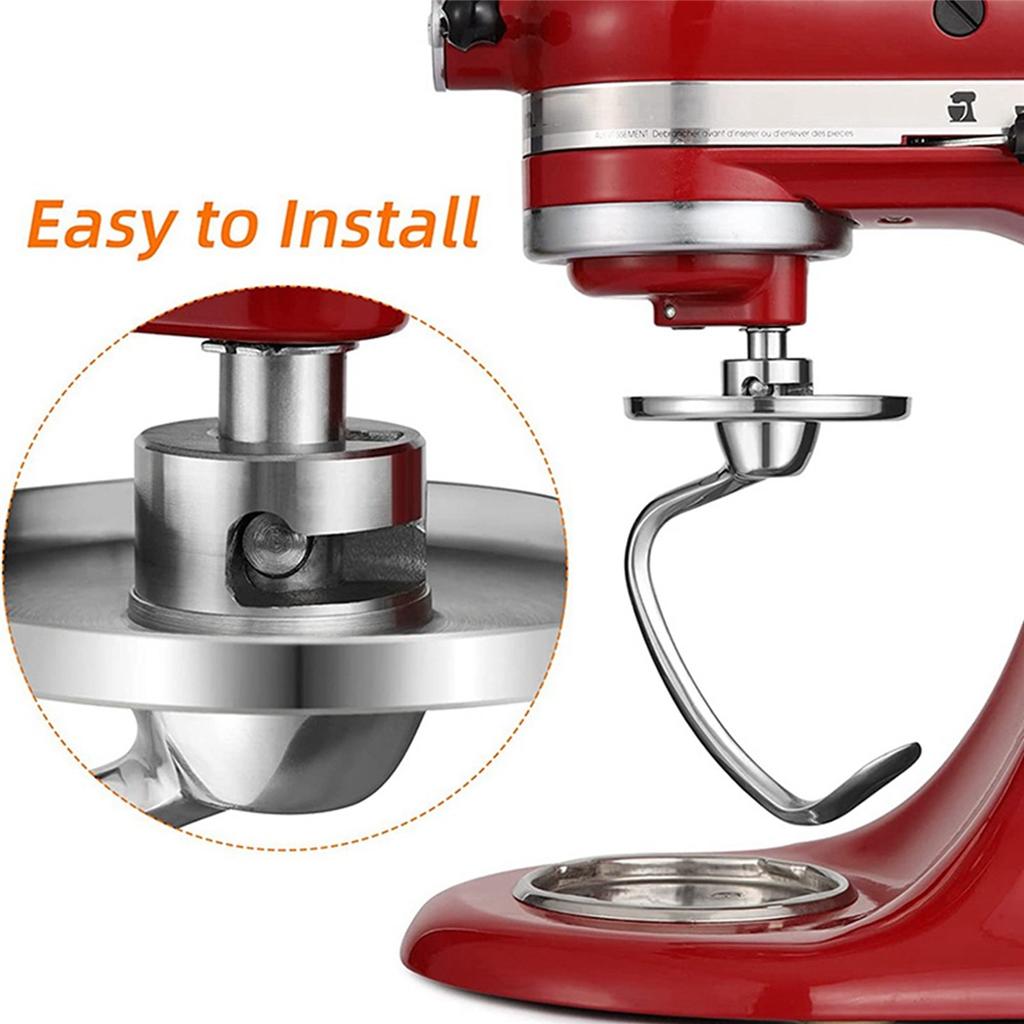 Gancio impastatore in acciaio inox per KitchenAid 4,5-5 quarti a testa reclinabile, pezzi di ricambio ganci per pane