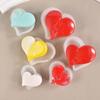 Porte-clés Cœur à coudre Moule en Silicone avec Trou Pendentif Porte-clés Moule Fait main Cadeau Saint-Valentin Anniversaire Bijoux