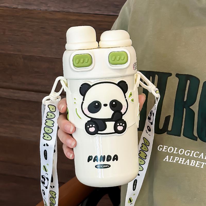 

Термокружка Panda для девочек 2024 года — симпатичная, вместительная, портативная с трубочкой 540ML