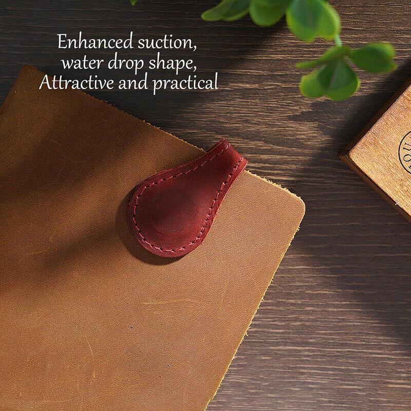 Magnetic Leather Bookmark Hand-Made Bookmark Creative Book Holder Memo Mark Wi