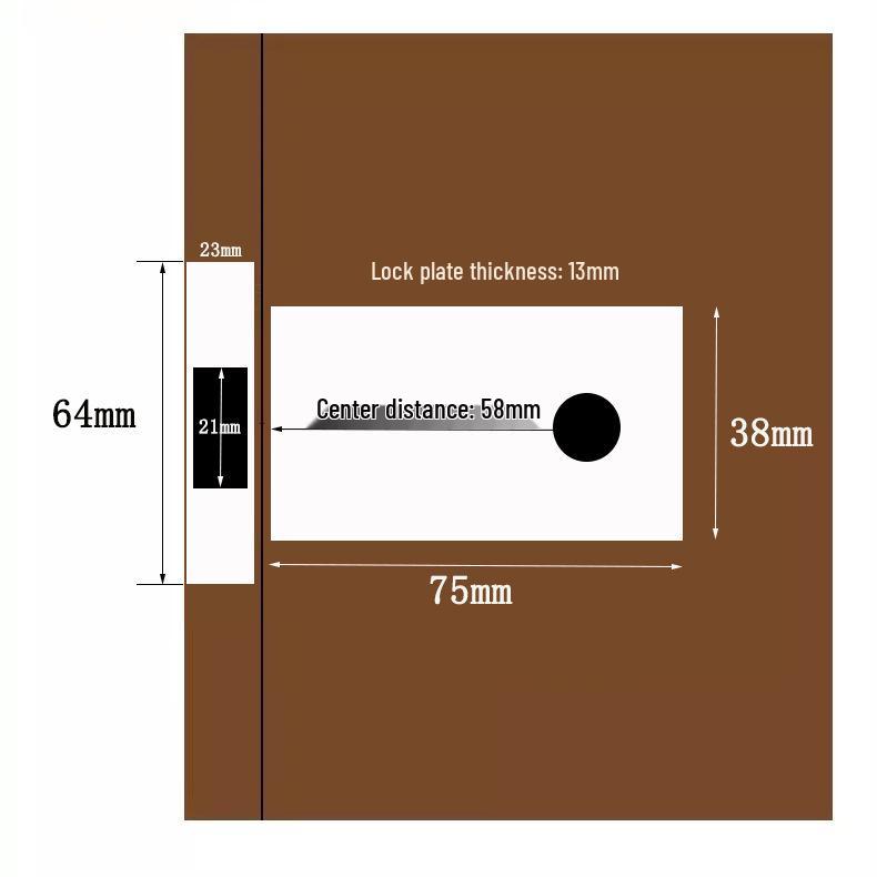 Gray Concealed Invisible Bedroom Door Handle with Hidden Solid Ball Lock