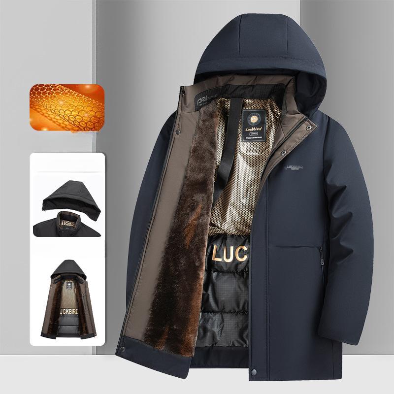 Men's   Winter Cotton-padded Jacket  Coat Casual Loose  Fashion Thermal Thickening Windbreak Outdoor Jackets Hooded