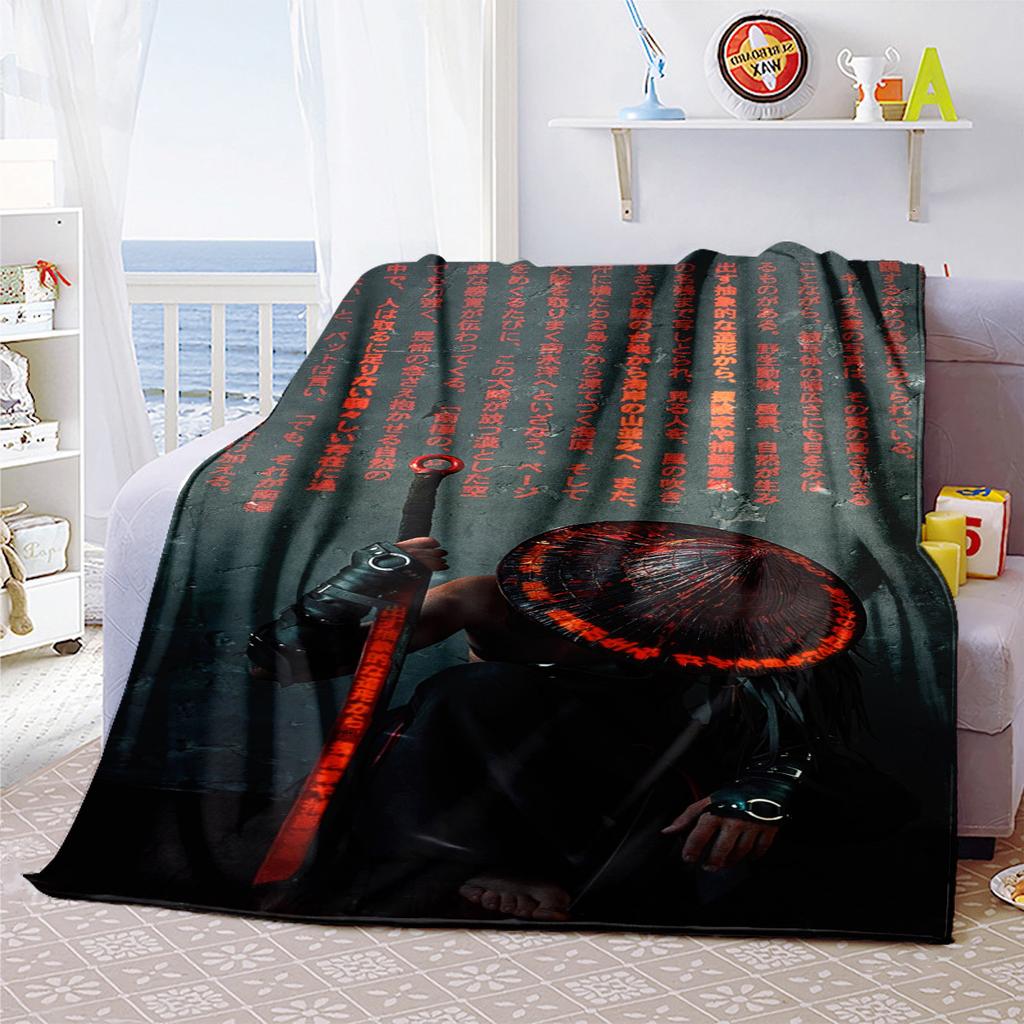 1PC Samurai Warrior Cosplay Costume Blanket Soft Comfortable All Seasons Perfect Sofa Office Travel Home Gift Idea