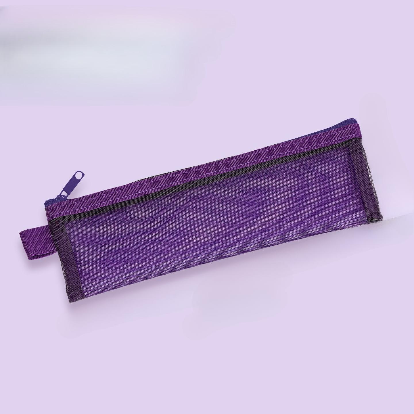 

Makeup brush storage bag, multi-functional storage bag, mesh storage bag, portable pen case, practical pen case фиолетовый