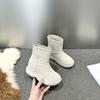 Snow boots women's winter velvet thickened waterproof sub-zero thick-soled short boots women