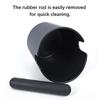 Espresso Coffee Knock Box for Grounds with Removable Shock-Absorbent Knock Bar and Anti-Slip Base, Coffee Knock Box Container, Black