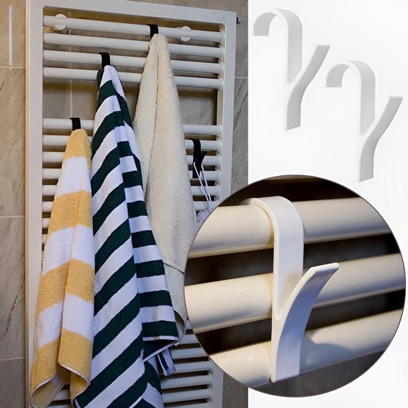 1/5/10pcs Hangers for Heated Towel Multi-Purpose Radiator Hooks Coat Clothes Hanger Scarf Rack Bath Hook Bathroom Accessories