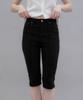 Aendeuel Slit Capri Pants - Black
