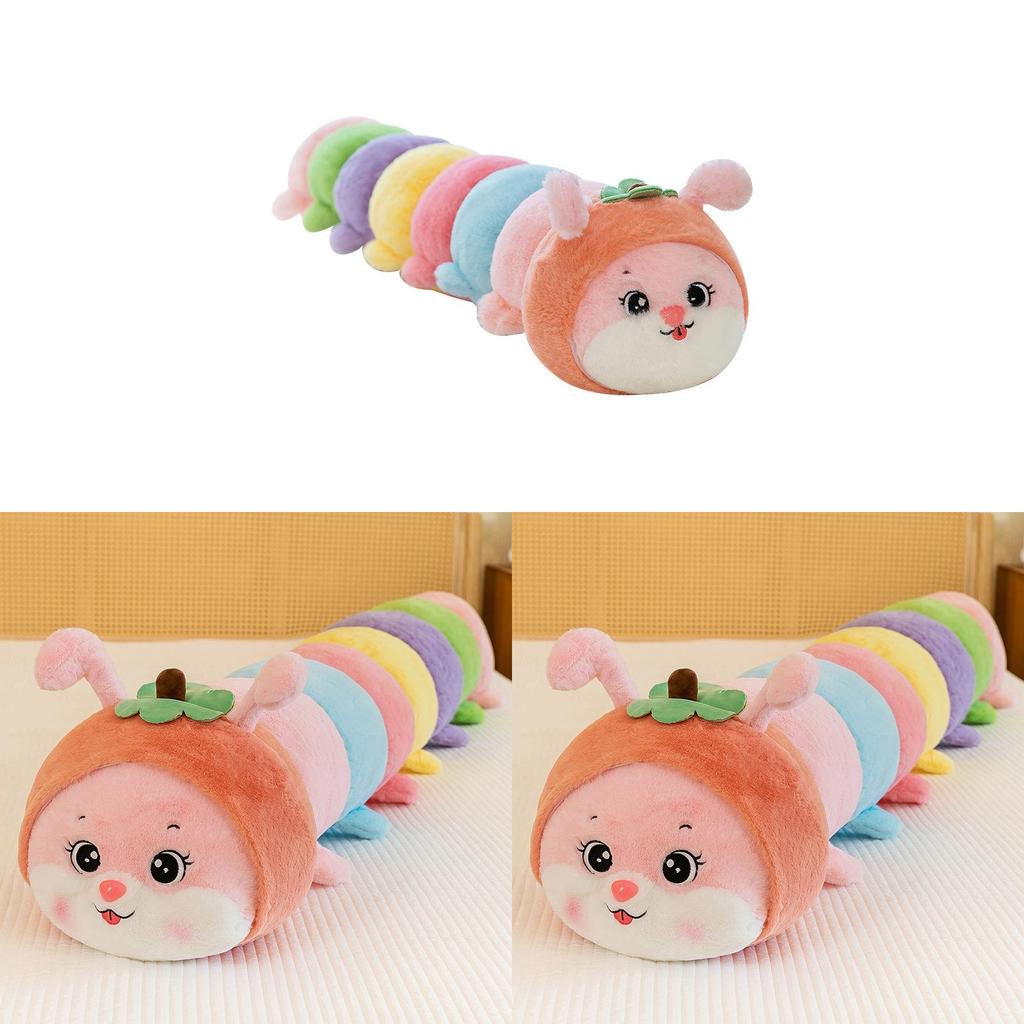 Colorful Long Plush Caterpillar For Kids Bedroom Comfort And Nap Support