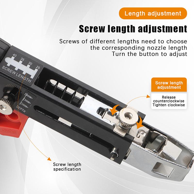 Automatic Screwdriver Chain Nail Gun Adapter For Electric Drill Woodwork Screw Drive Auto Feed Power Tool Part Attachment