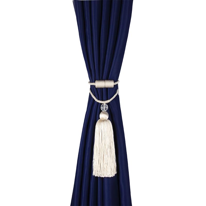 

BEL AVENIR 1Pc штори Tieback Tassels Hanging Ball Gold Home Decor Tieback Magnet Пряжка Мотузка Holdback Аксесуари для штор 1PC бежевий