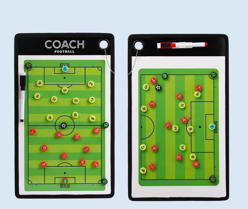 Soccer Ball Tactical Board Magnetic Football Coaching Clipboard for Training Match Portable Football Coach Strategy Board