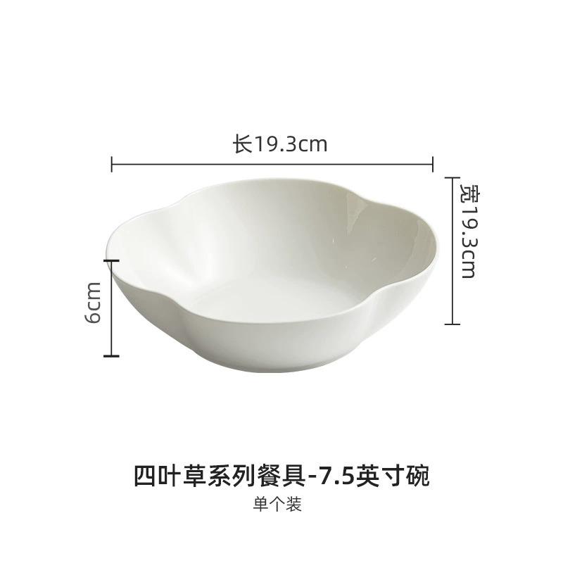 Solid Color Irregular Ceramic Bowl Soup Bowl Plate Kitchen Tableware Spaghetti Bowls Home Cooking Specialty Tableware 2025 New