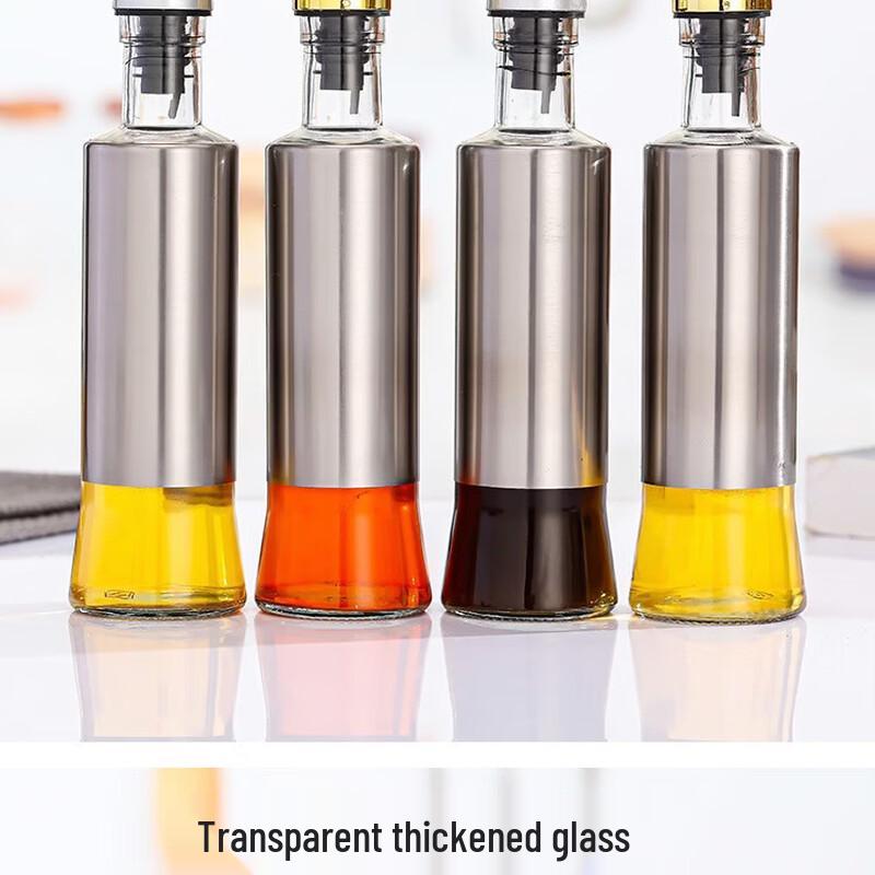 Leak-Proof Press-Type Glass Oil & Vinegar Dispenser