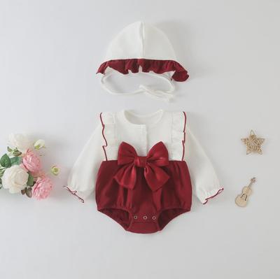 Tutina Autunnale Monopezzo da Neonata – Design da Principessa per la Celebrazione dei 100 Giorni, Indossabile in Primavera e Autunno