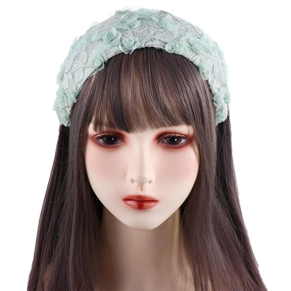 Wide Hair Hoop Mesh Spring With Gear Lace Headband Flower Headband Korean Hairbands Women Hair Hoop
