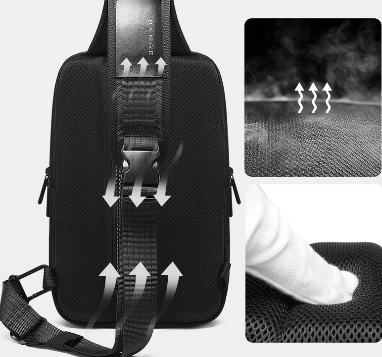 BANGE Nová multifunkční crossbody taška proti krádeži 9,7palcový tablet Outdoorová cestovní náprsní taška Batohy