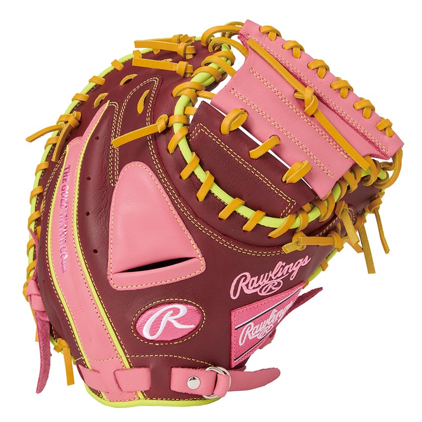 

Rawlings Baseball Hyper Tech Color Size 33 Glove, Softball, Adult, Sync, GR5HTC2AF, Shelley/Pink, [Catcher s], (Left-Handed Thrower)