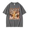 I Love Gingers Orange Cat Vintage 90s Graphic T Shirt Unisex Unisex Clothing Fashion Comfort Short Sleeves Loose Tshirts Streetwear