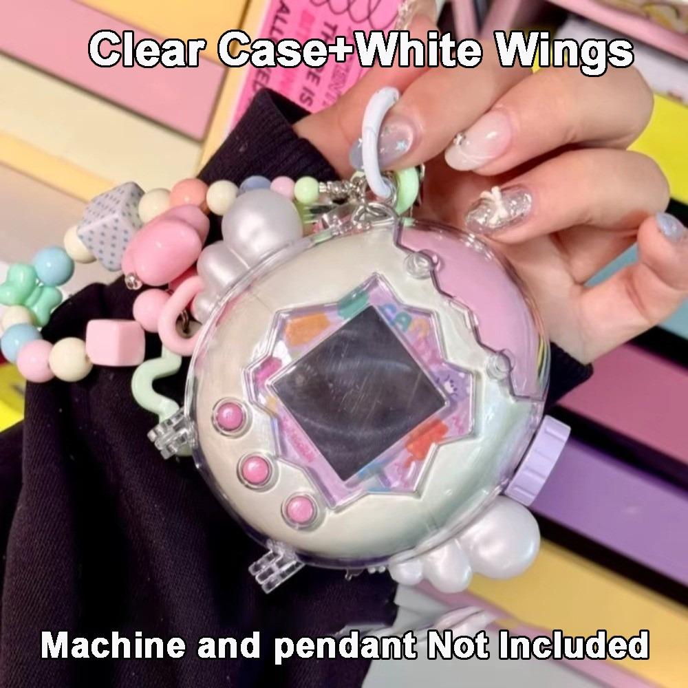 Clear Protective Cover Glitter Design Wing Attachments Decorative Cover Protective Case for Tamagotchi Paradise
