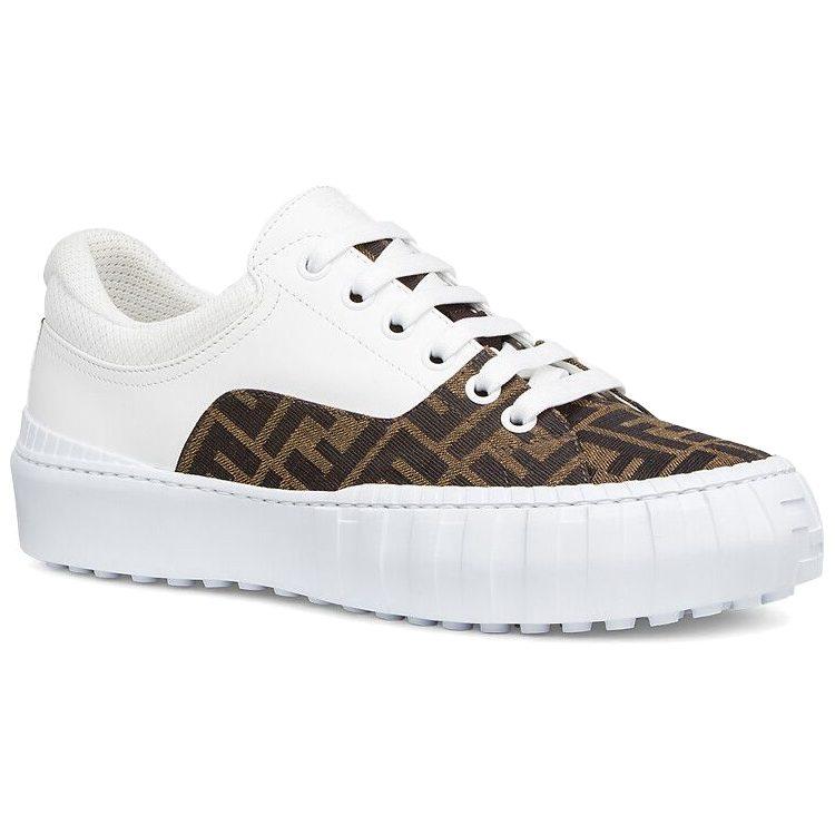 Fendi Force Lace-Up Sneaker 'White Brown' 7E1415AF5CF1DV2