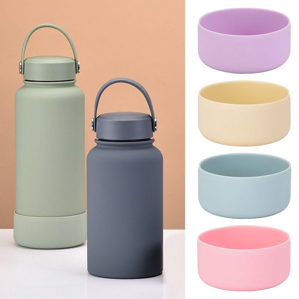 Water Drink Bottle Pad Silicone Water Cup Coasters Non-Slip Wearresistant Water Bottom Sleeve Vacuum Cup Bottom Mat Mug