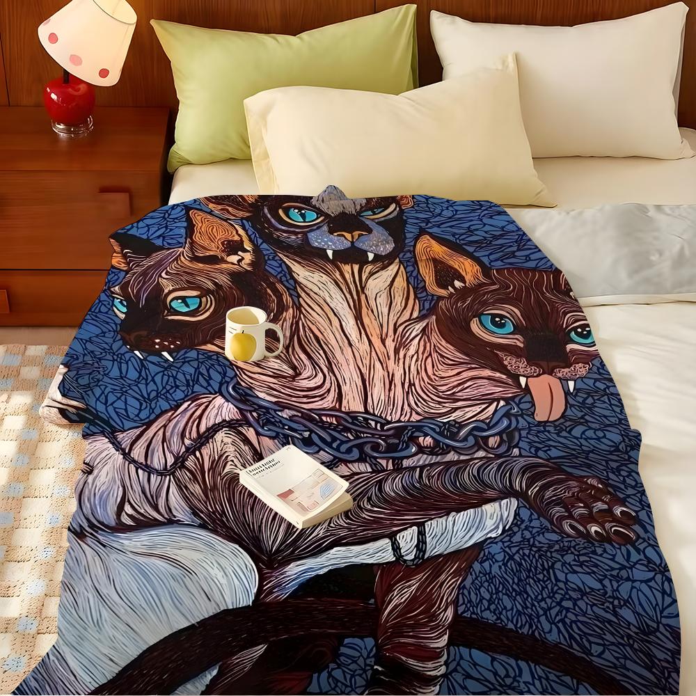 Artist E-Elina A-Adrshina Throw Flannel Throw Blanket, Lightweight Cozy, Durable Washable Cute Cool