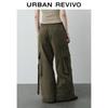 UR 2025 Autumn Women's Workwear Wide-Leg Drawstring Pants