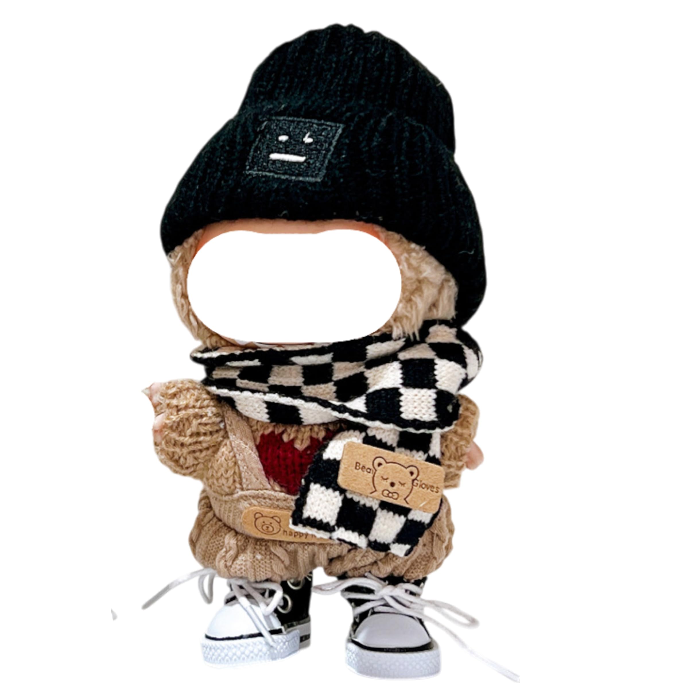 AXLUCE Lovebu Одежда: Свитер, Вязаная шапка, Шарф, Комбинезон и Обувь (бежевый)