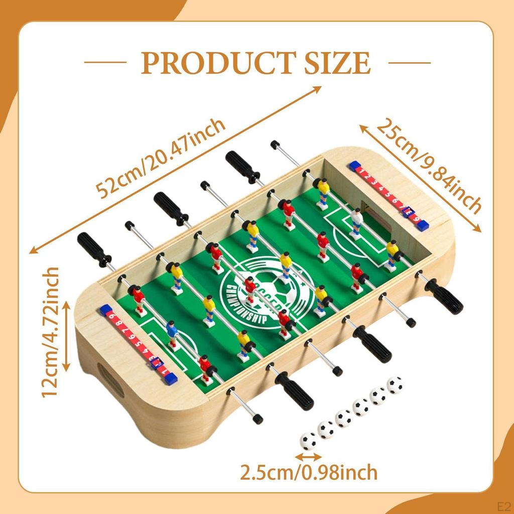 Foosball Table Educational Interactive Toy Lightweight with Ball and Score Keeper, Desktop Soccer