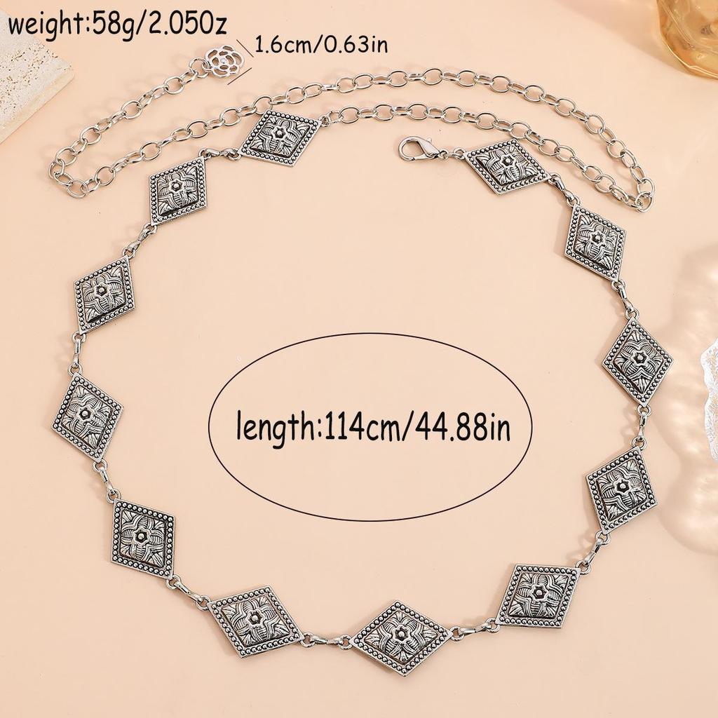 Bohemian Retro Metal Waist Chain for Women - Ethnic Style Body Jewelry