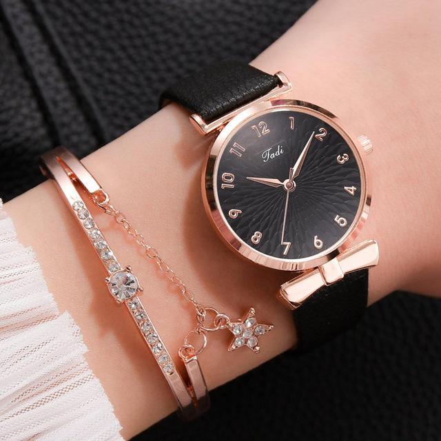 Luxury Women's Bracelet Quartz Watch Women's Magnetic Watch Women's Pink Dial Watch Clock
