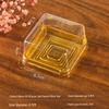 Mid-Autumn Festival Mooncake Box with Lid, Clear Cake Blister, Gold Plastic Tray